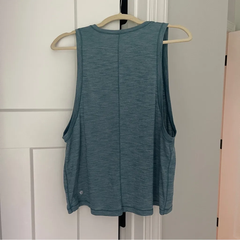 Lululemon Cardio Squad Tank II Heather Desert Teal Workout Sleeveless Muscle Top - Image 5