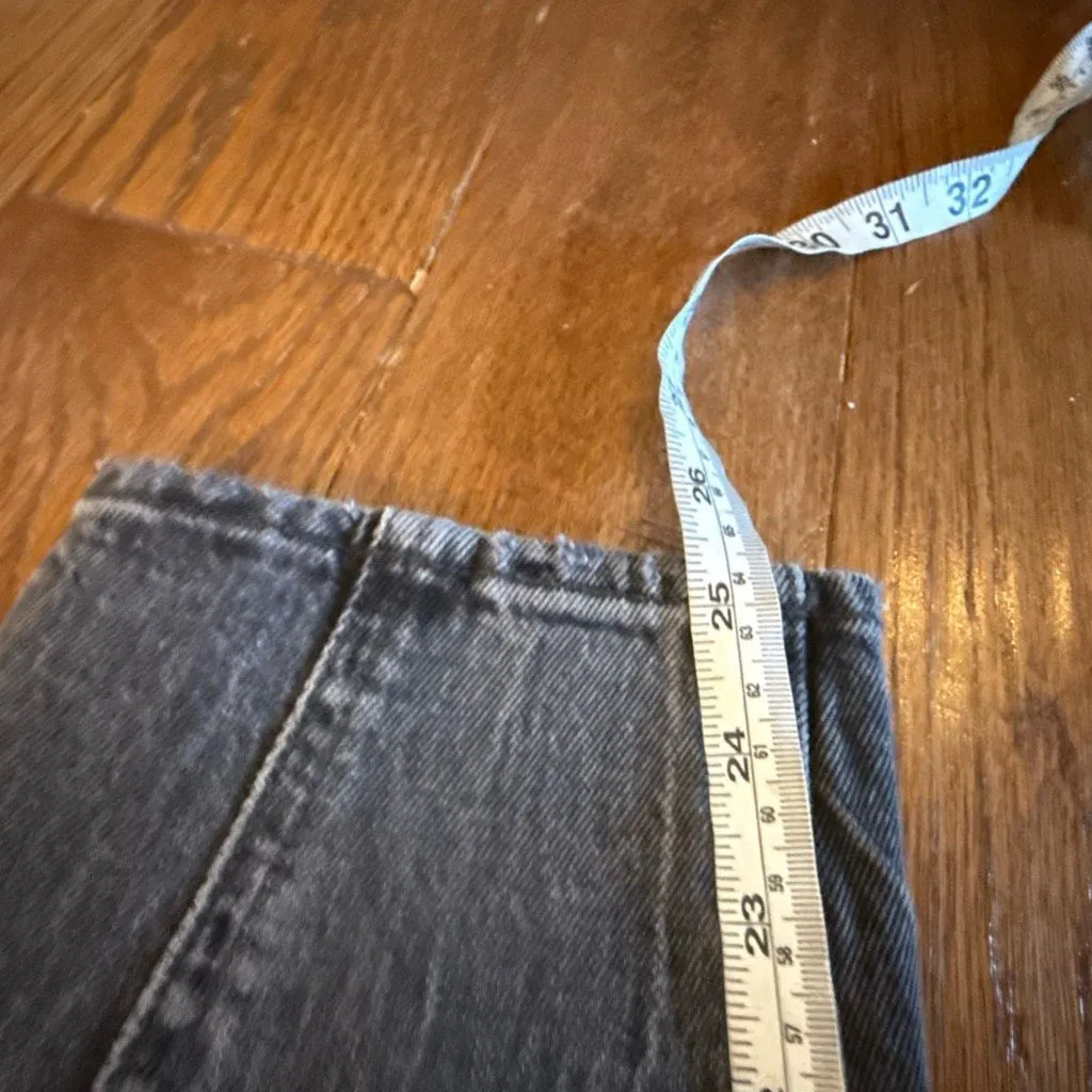 Abercrombie & Fitch curve love huge rise skinny black wash jeans size 28/6 short - Image 7