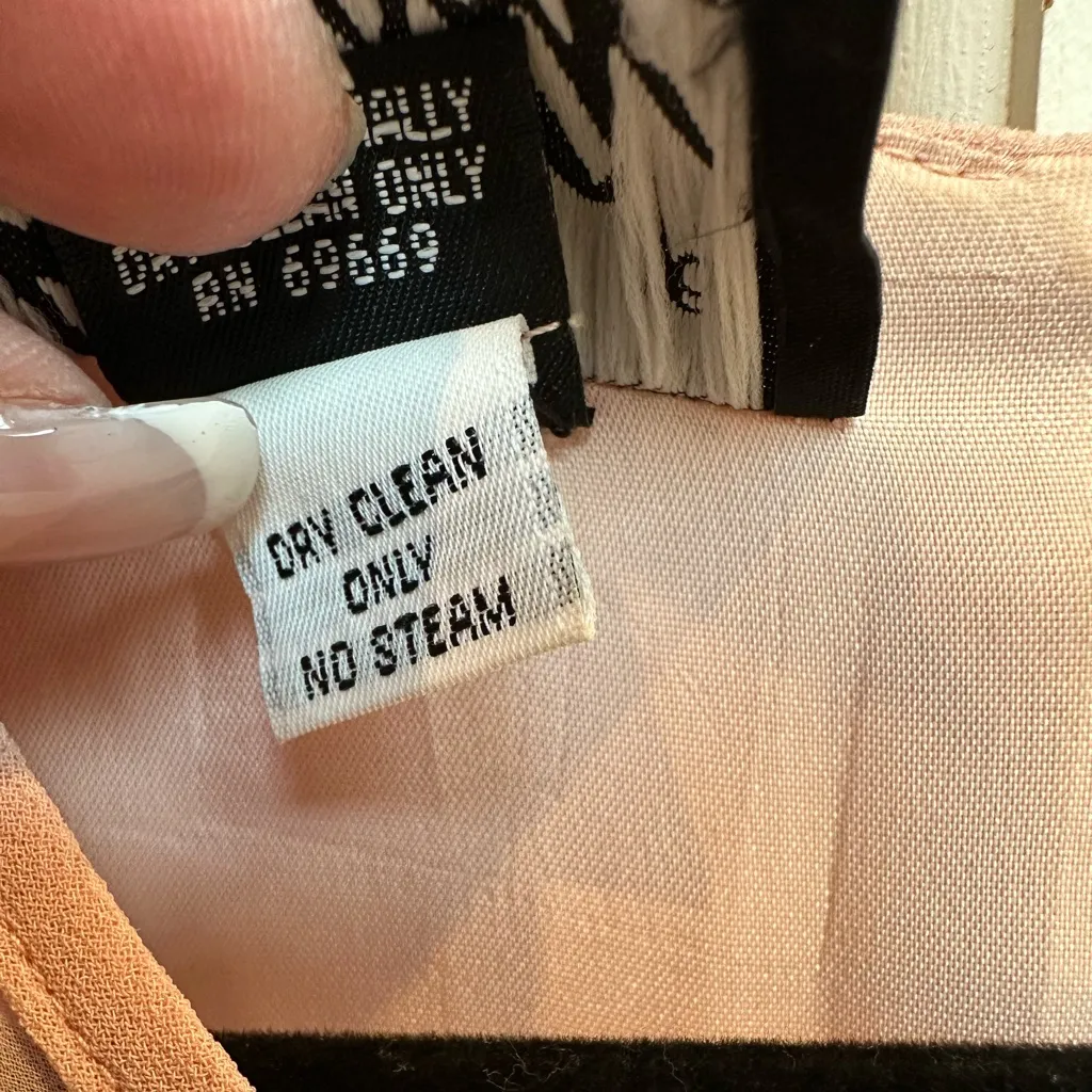 Vintage Ursula Of Switzerland Pink Long Sleeves Beaded Cape Dress Gown Size 16 - Image 14