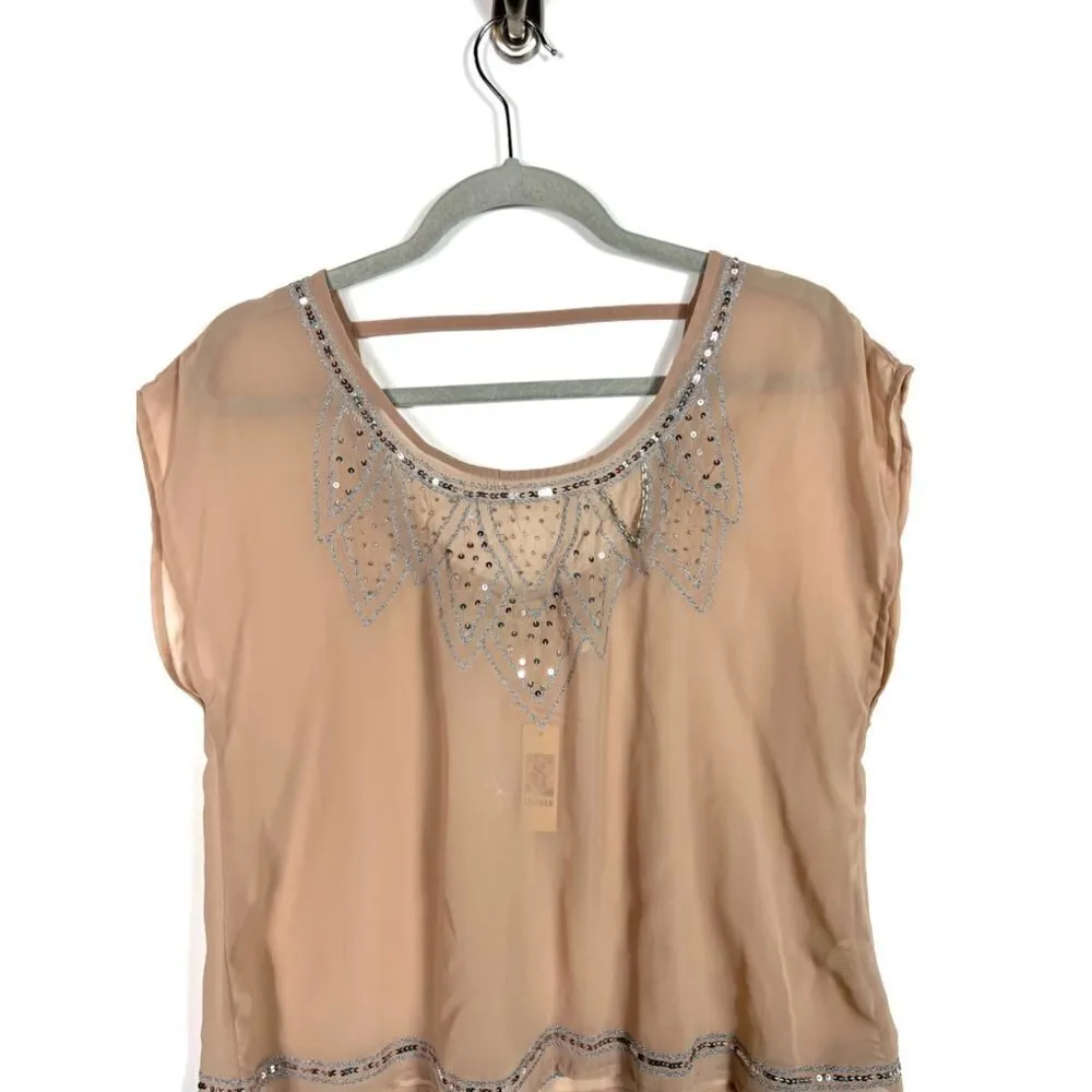 Decree sequin sheer‎ blouse NWT - Image 2
