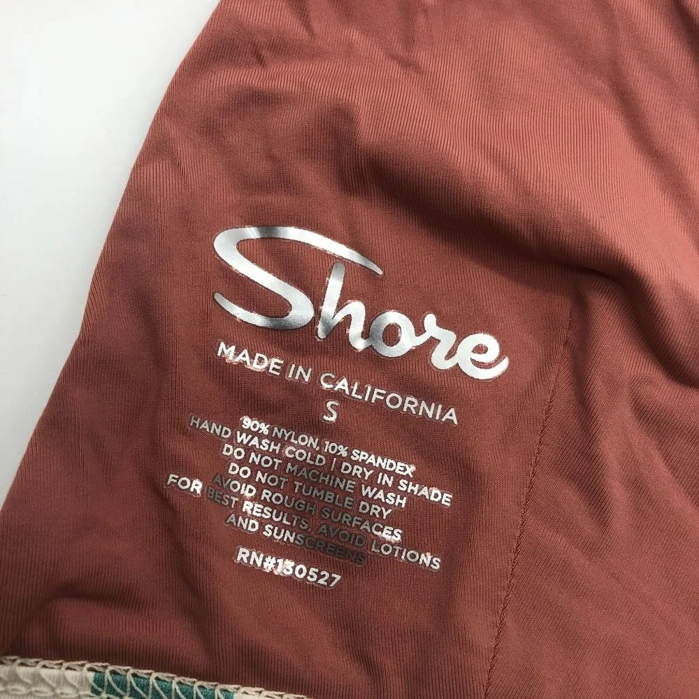 Shore Bikini Top Triangle Strappy Striped White Colorful S - Image 3