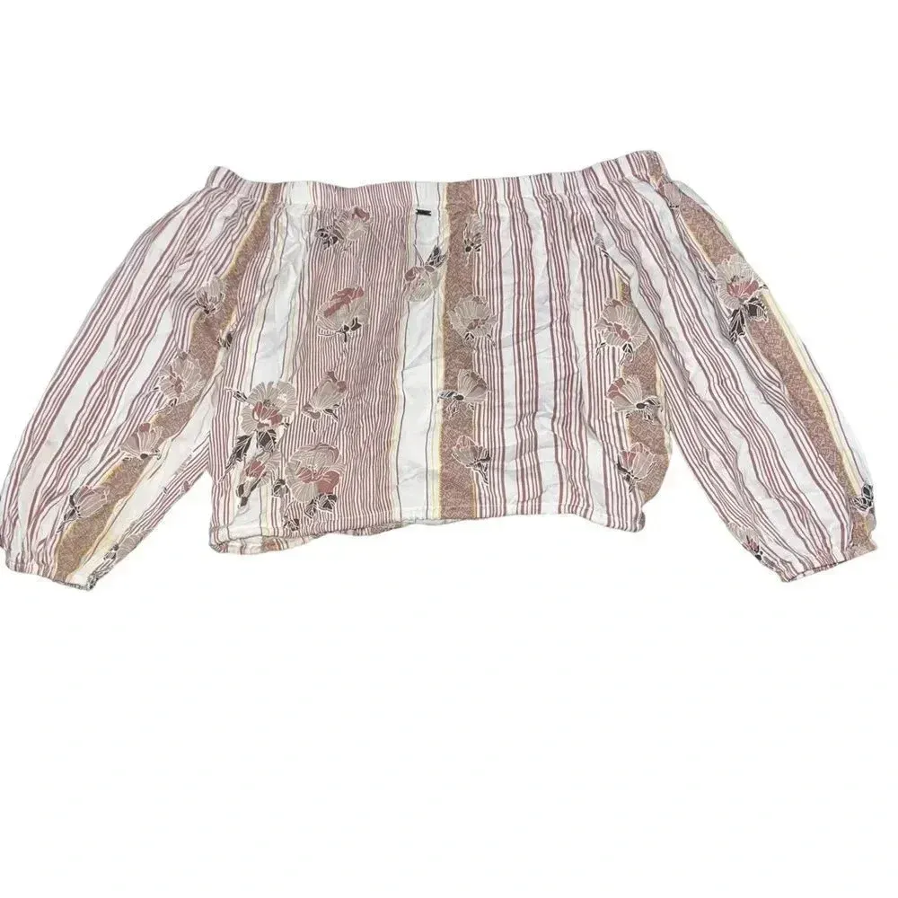 O'Neill Womens Adalyn Multi Colored L/S Top Size Large‎ - Image 8