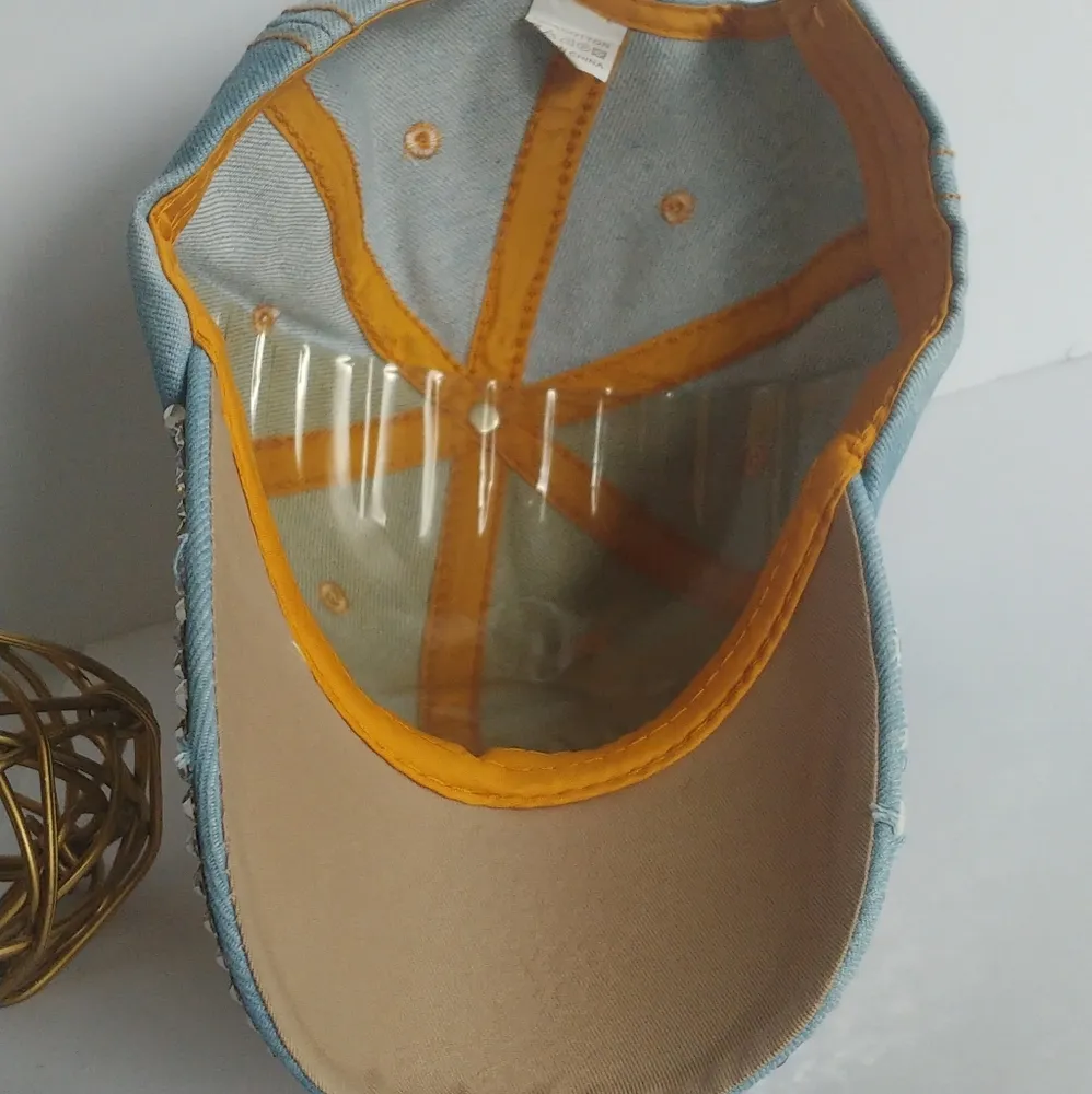 Denim Bling Hat HOPE Pink Ribbon Breast Cancer Awareness - Image 6