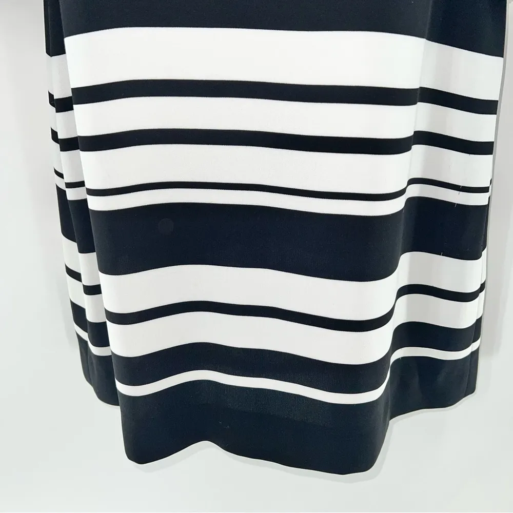 Kate Spade Women's Cape Stripe Dizzy B/W Bold Striped Sheath 3/4 Sleeve Dress-4 - Image 5