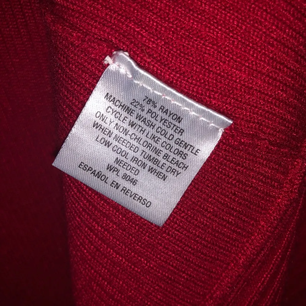 JM Collection Cardigan Red Sweater Knit Open Cardigan Sz XXL GUC Ribbed - Image 8