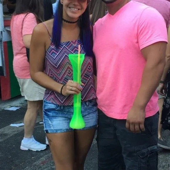 Divided H&M Aztec Patterned Blue, Pink and Purple Crop Top Tank Top Size 2 - Image 5