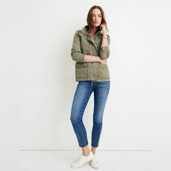 Madewell Passage Desert Olive Military Utility Lightweight Jacket S - Image 7