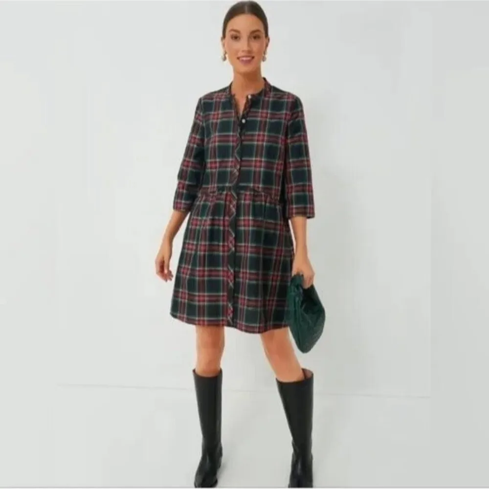Tuckernuck | NEW Festive Plaid Tartan Royal Shirt Mini Dress Size XS - Image 6