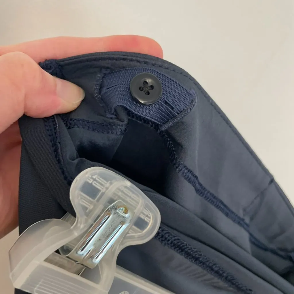 MADEWELL Over the Belly Denim Shorts Medium Dark Cuffed Jean Shorts MATERNITY 27 - Image 8