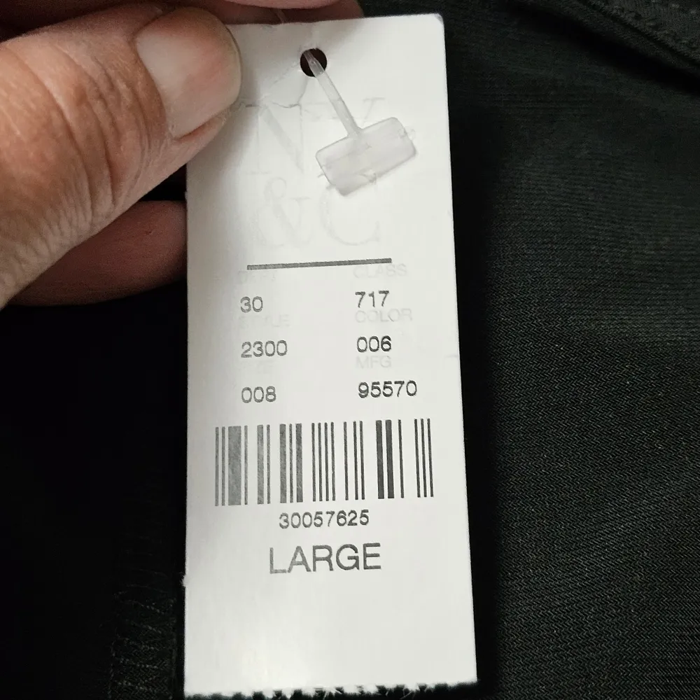 NY&CO Black Surplice Long Sleeve Jersey Knit Blouse Size Large - Image 7