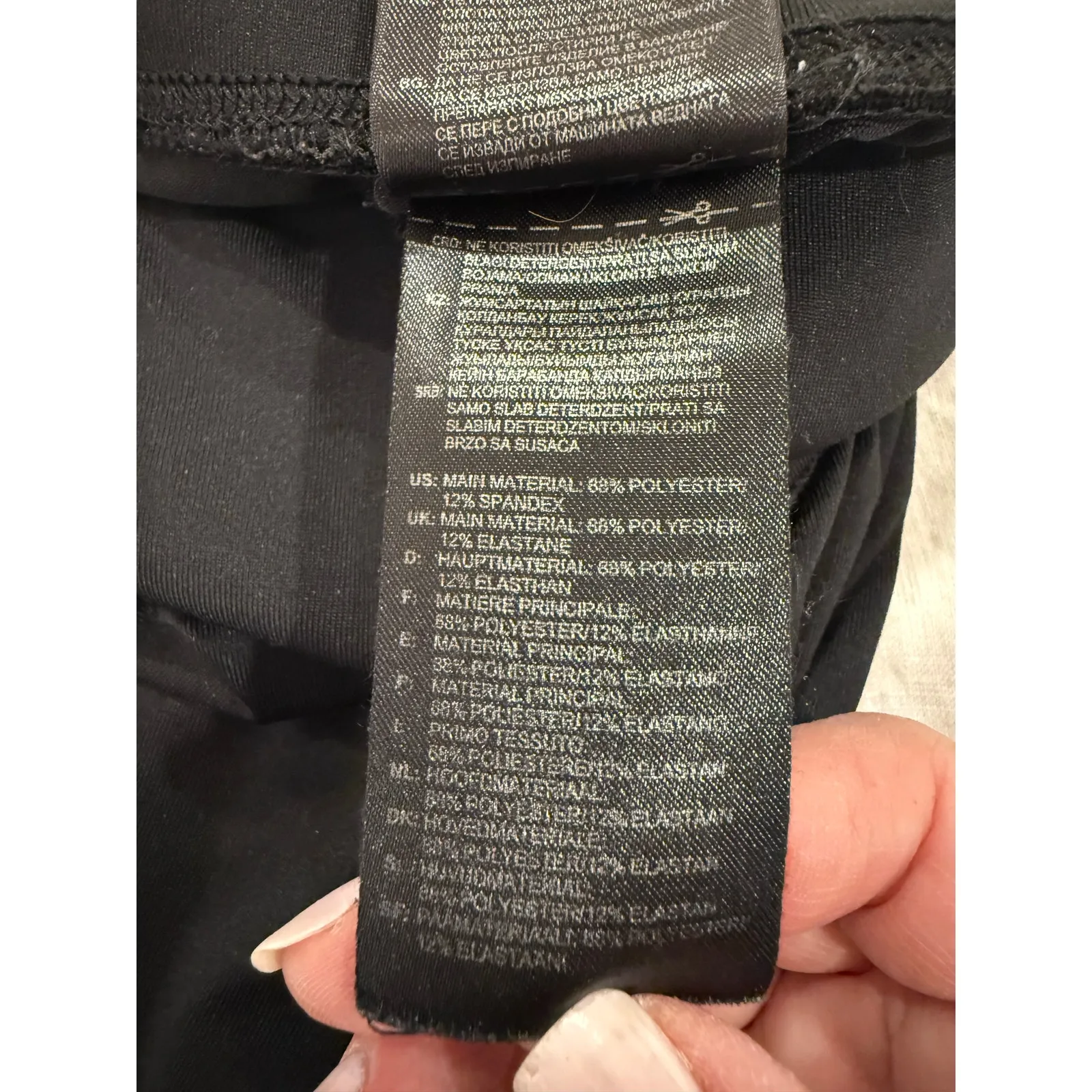 Adidas Legging Womens Small Black Logo Climalite Gym Yoga High Waist Pull On - Image 6