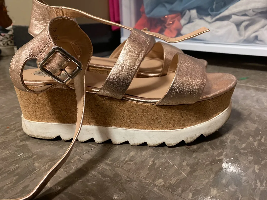 Steve Madden Metallic Platform Shoes - Image 2