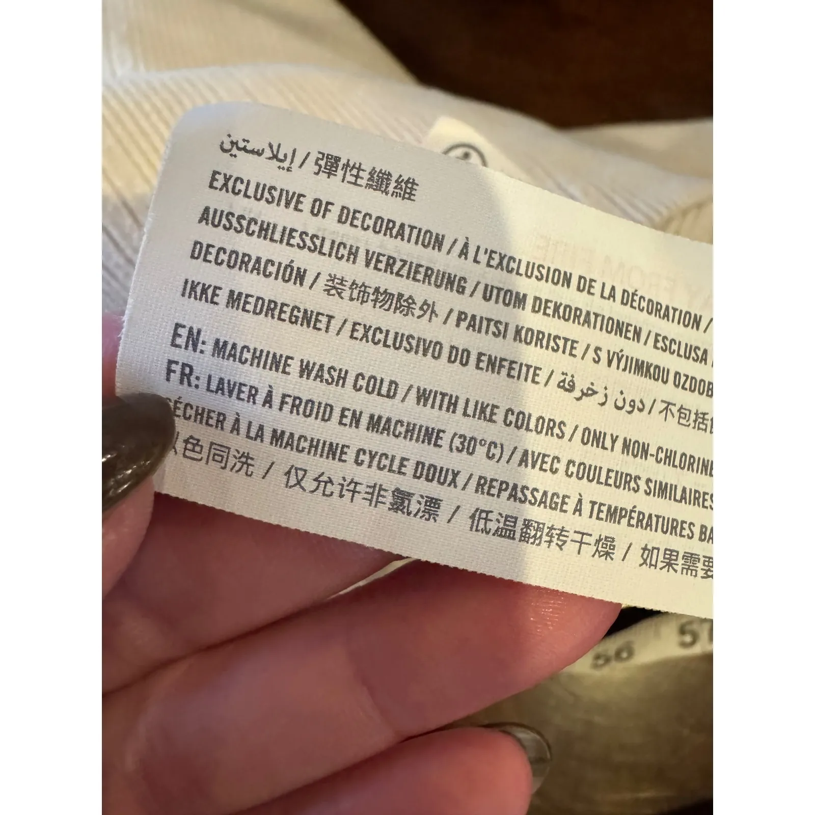 Abercrombie & Fitch Shirt Women Medium Beige Ribbed Knit Cropped Long Sleeve Tee - Image 12