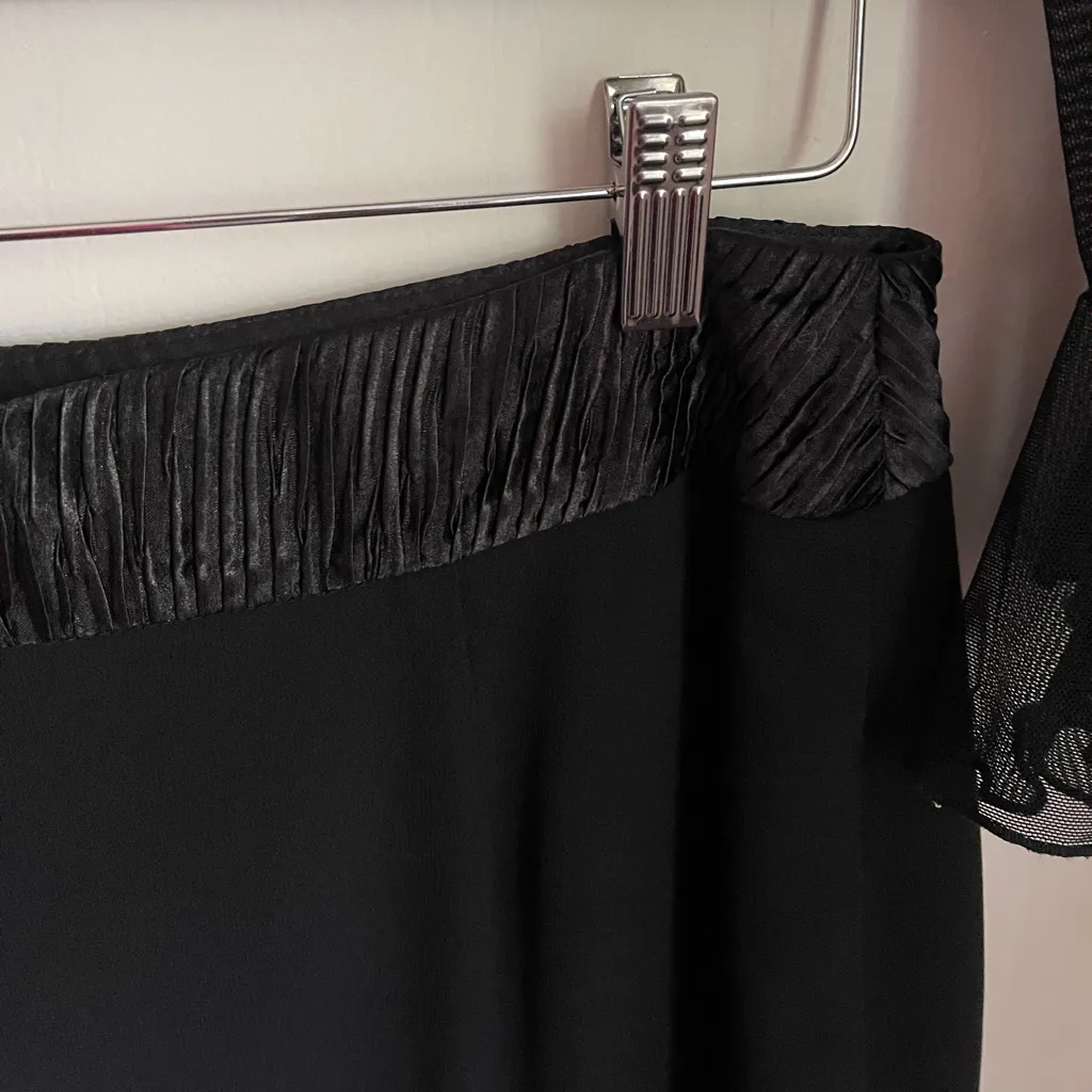 Joseph Ribkoff Vintage Bustier Top Dress Mesh 2-Piece Full Length Skirt Goth 90s - Image 10