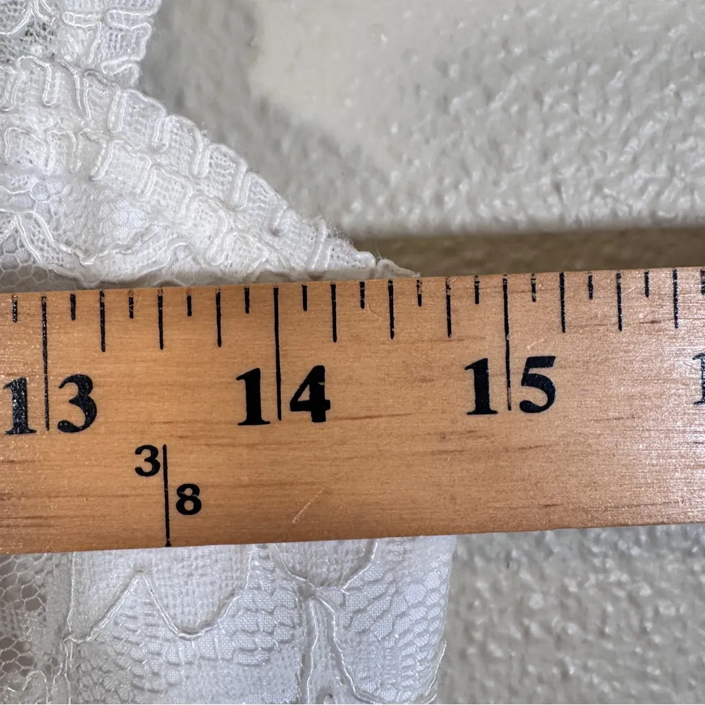 The Wedding Bell White Lace Sweetheart Neckline Mini Dress Womens XS Bridal - Image 5