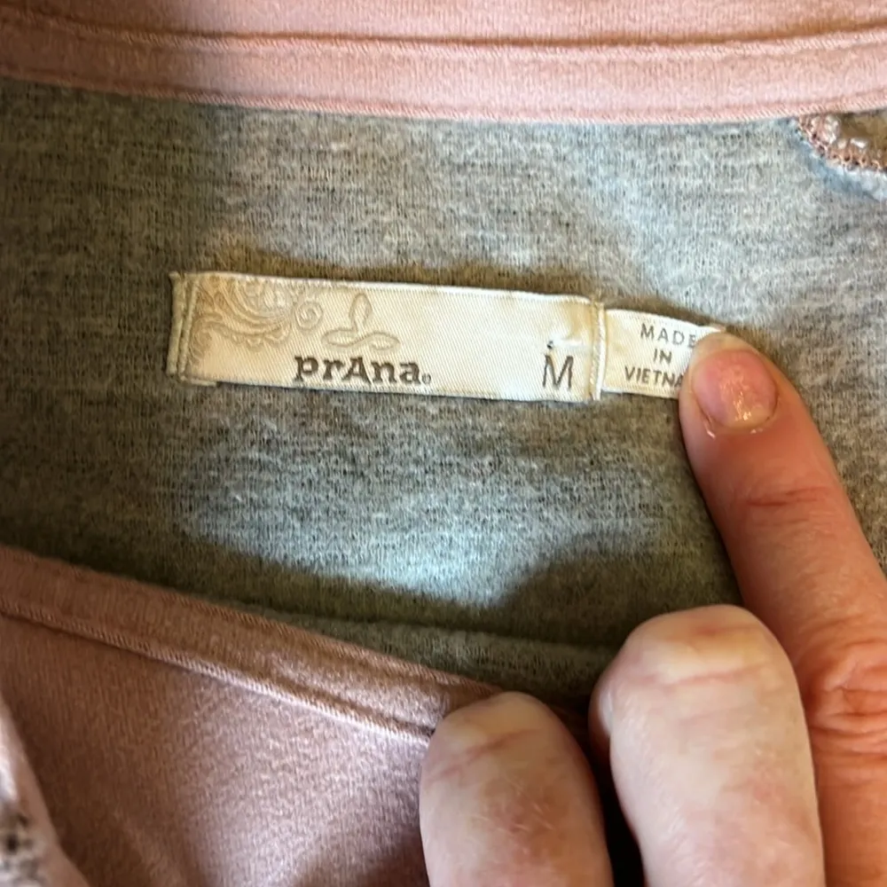 PrAna Brandie Pink (Light Mauve Heather) Wool Blend Sweater Size Medium - Image 4