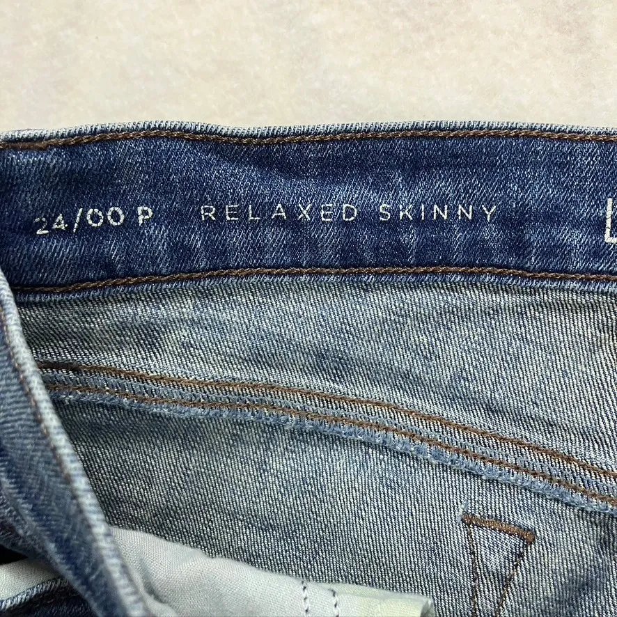 Ann Taylor LOFT Relaxed Skinny Jeans Womens 24P Blue‎ Denim Cotton Blend - Image 2