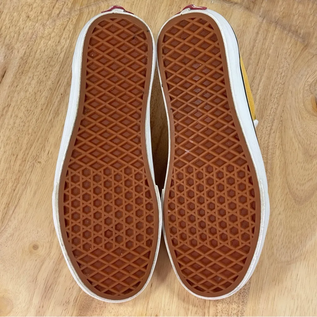 Vans Old Skool Canvas Suede Low Top Sneakers Mustard Yellow 6 Men 7.5 Women - Image 8