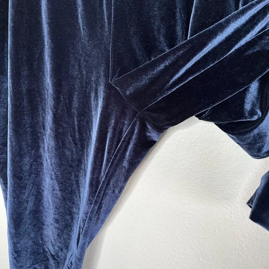 Fabletics Plus Size 2X Navy Blue Daria Velvet Jogger Pants - Image 3