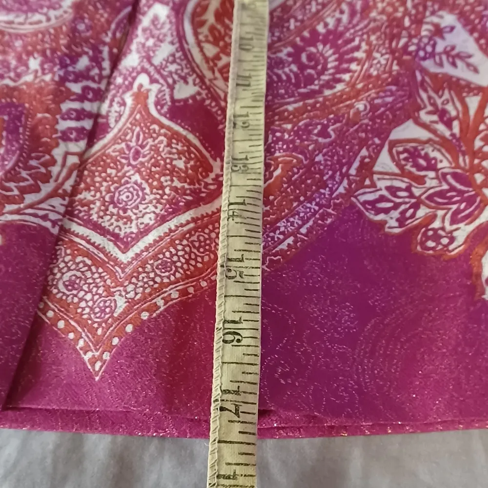 Ann Taylor Skirt Petite size 2P Pleat Front Multicolor Paisley Metallic Shimmer - Image 5