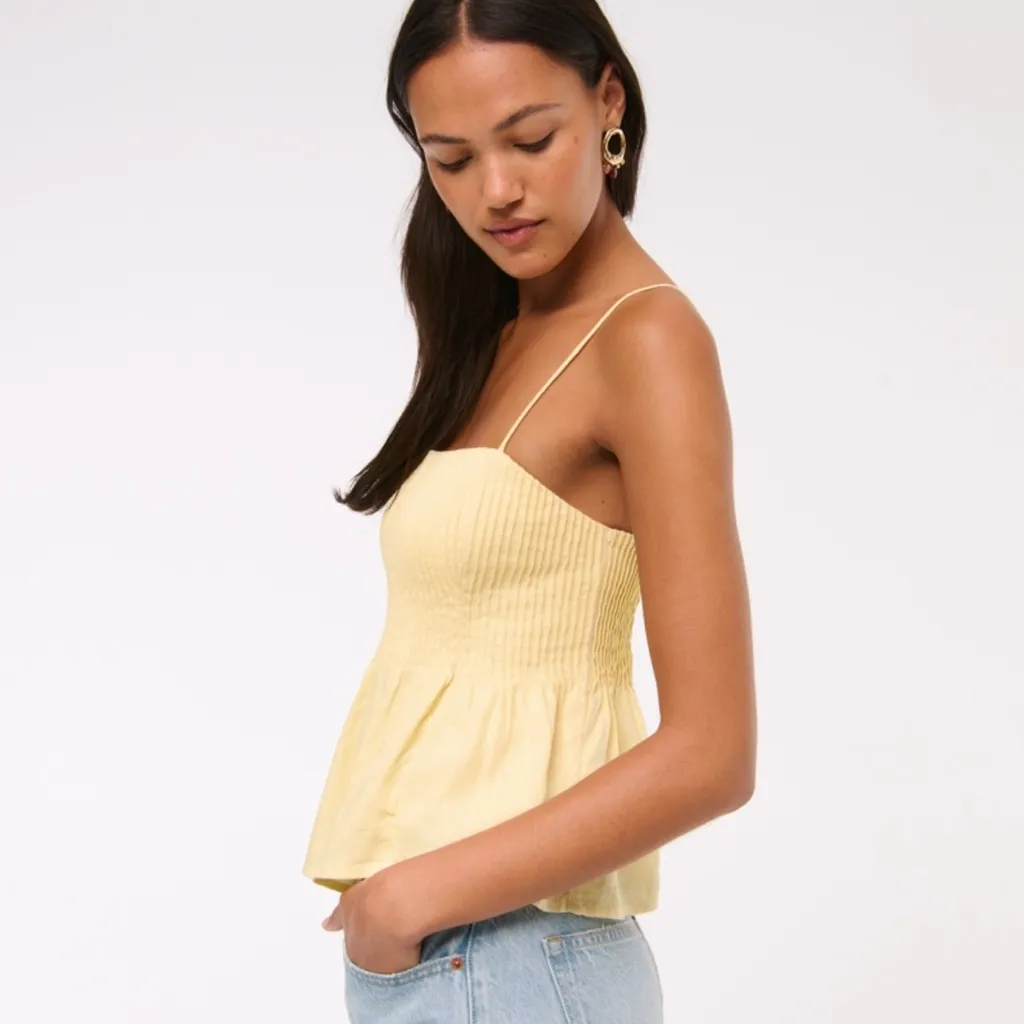 Abercrombie and Fitch - Linen-Blend Pintuck Cami - Image 3