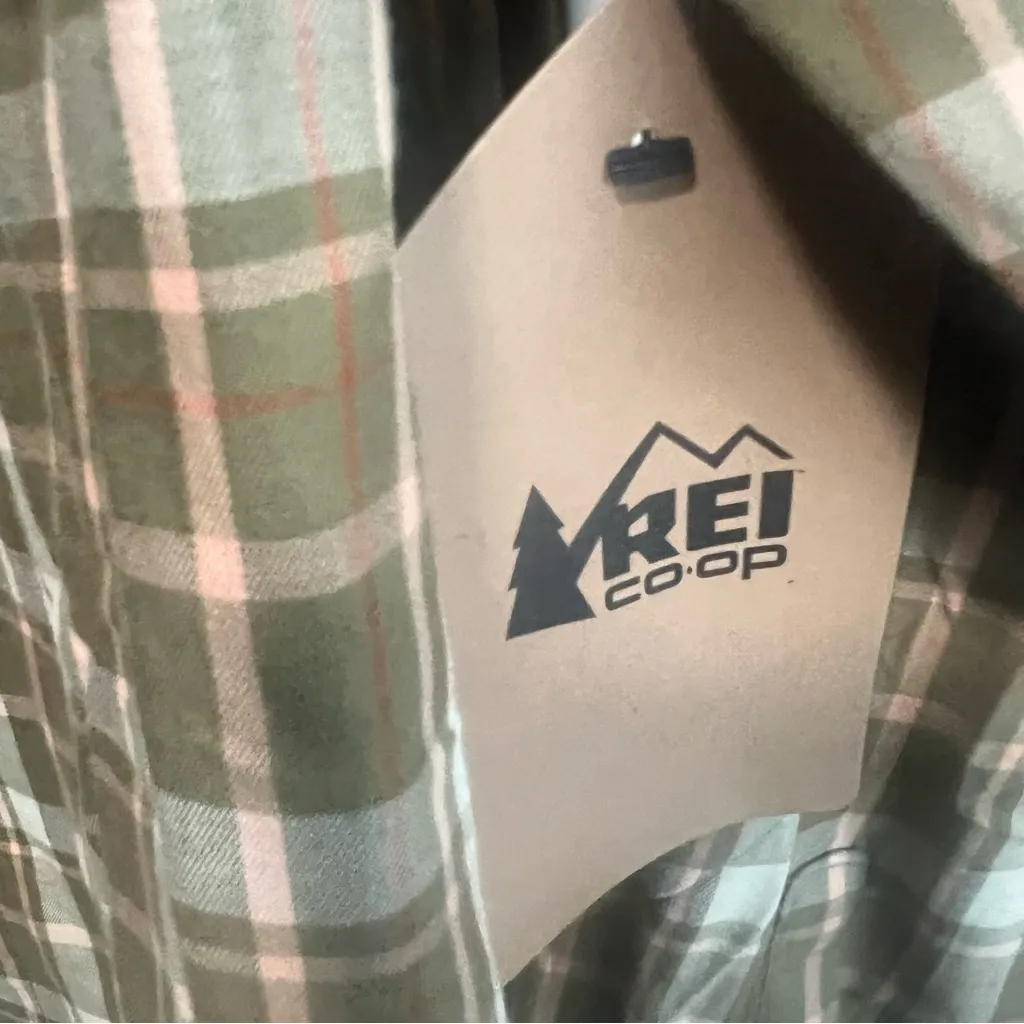 New REI • NORTHERWOODS SHIRT
*FOREST FLOOR ZODIAC PLAID, New with Tags Green Size L - Image 4