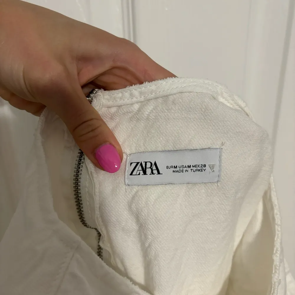 White Denim Midi Dress - Image 9