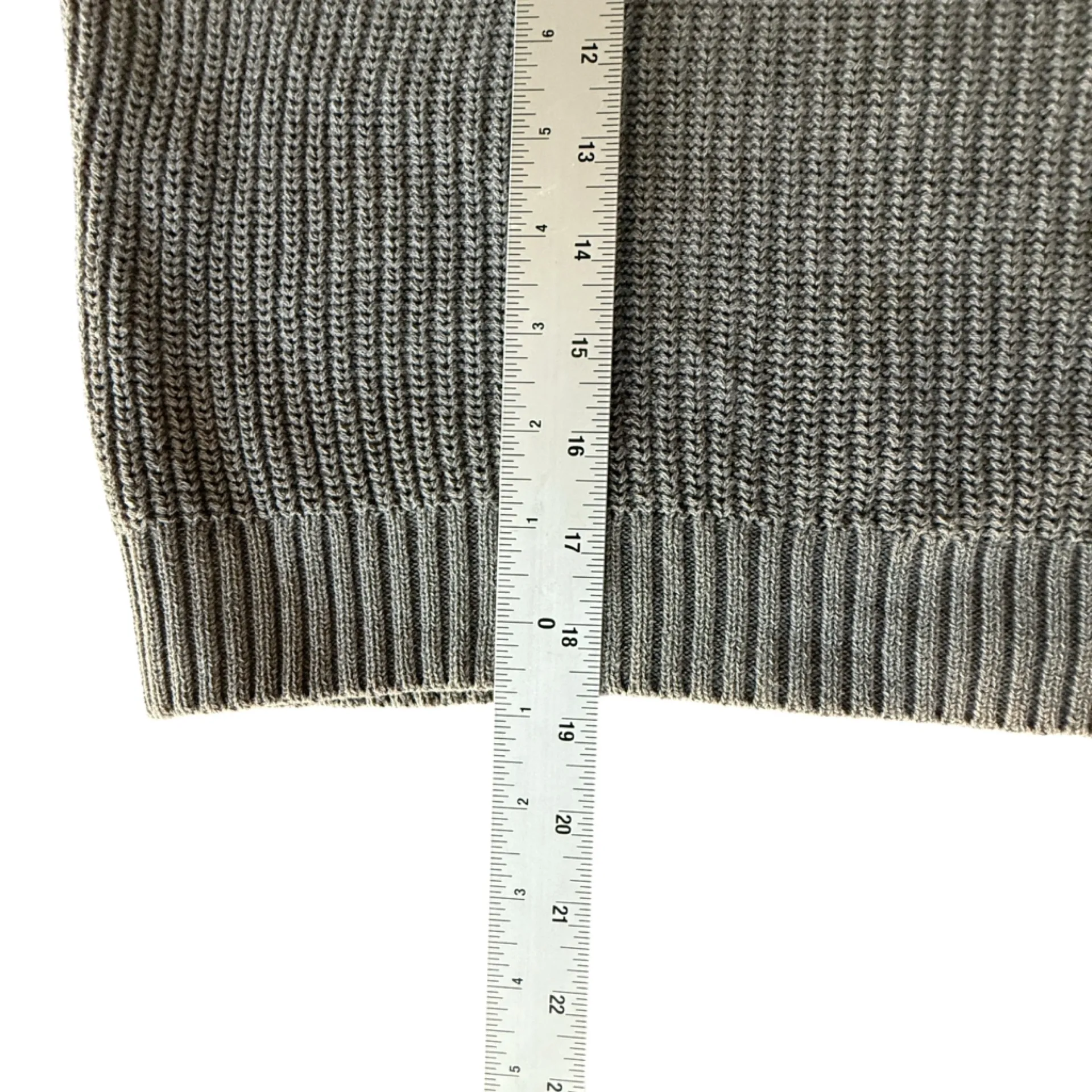 Aerie OFFLINE Oversized Hooded Ribbed Knit Sweater Smoked Gray Women’s Medium - Image 13