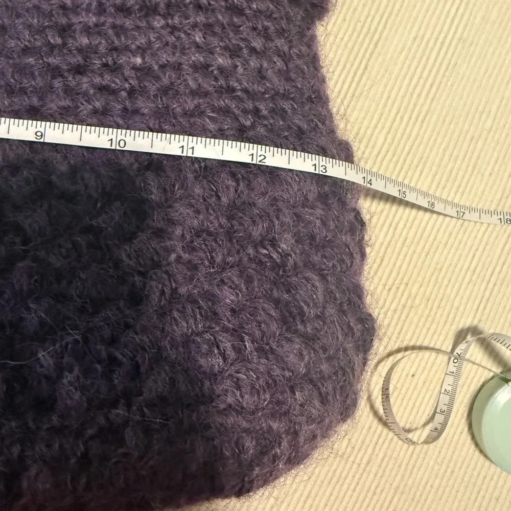 Adriana Caras Purple Tote with Plush Knit Texture 100% Rayon - Image 8