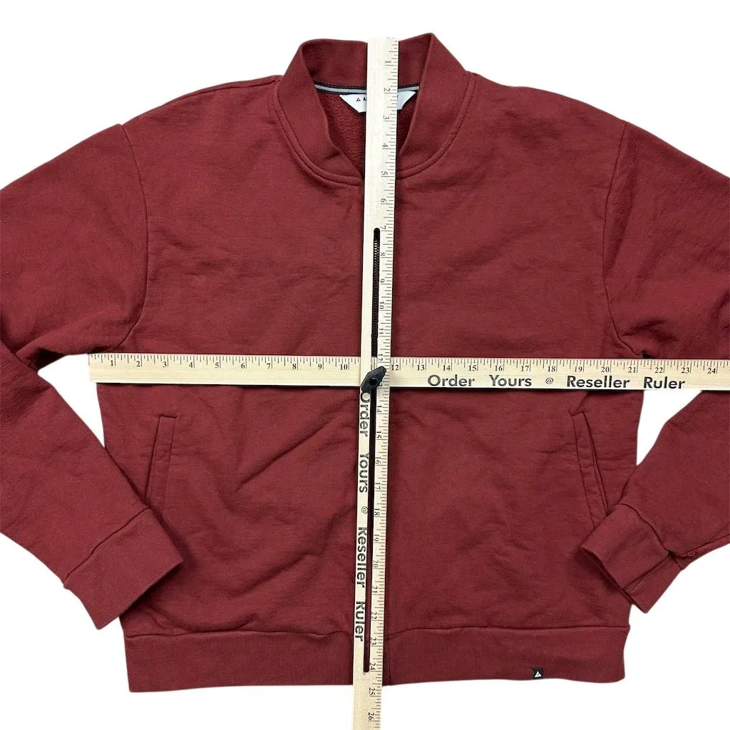 NWOT American Giant Women's Fleece Bomber Jacket Russet Brown Size L Casual Size L - Image 4