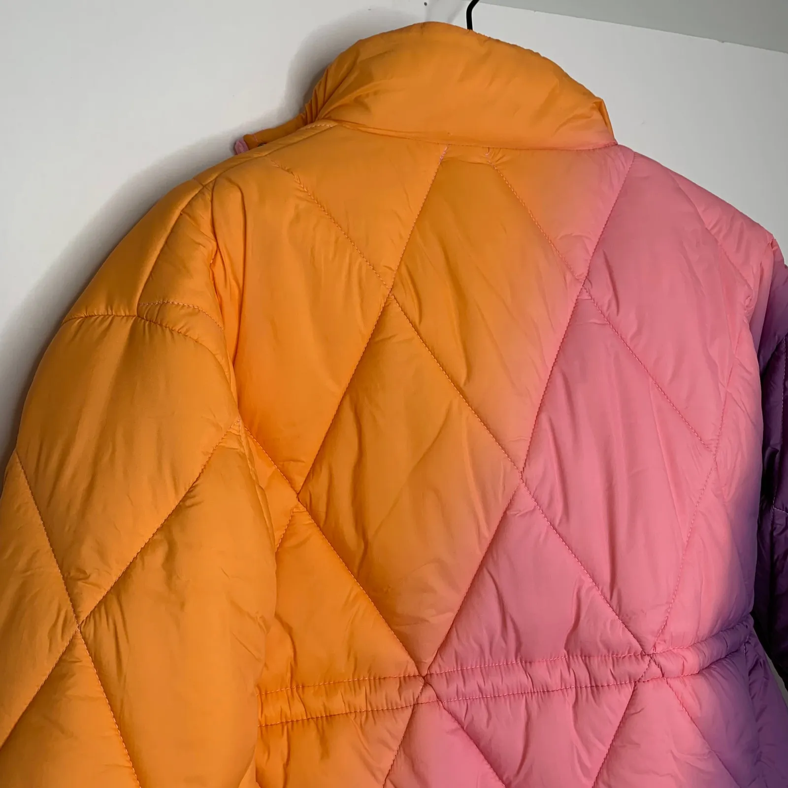 Electric & Rose Aiden Ombré Violet/Melon Quilted Puffer Jacket Womens XS New Purple - Image 5