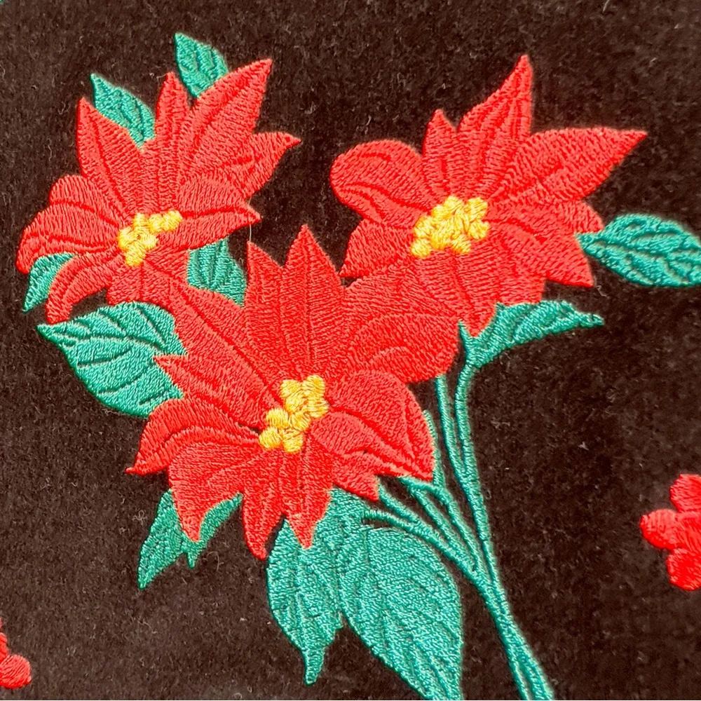 Westbound Petites Large Embroidered Button Front Lined Velour Vest with … - Image 3