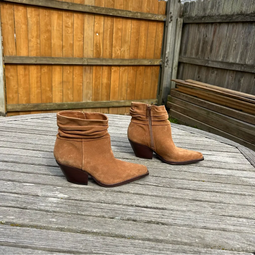 Vince Camuto Nerlinji Brown Suede‎ Bootie 5.5 - Image 2