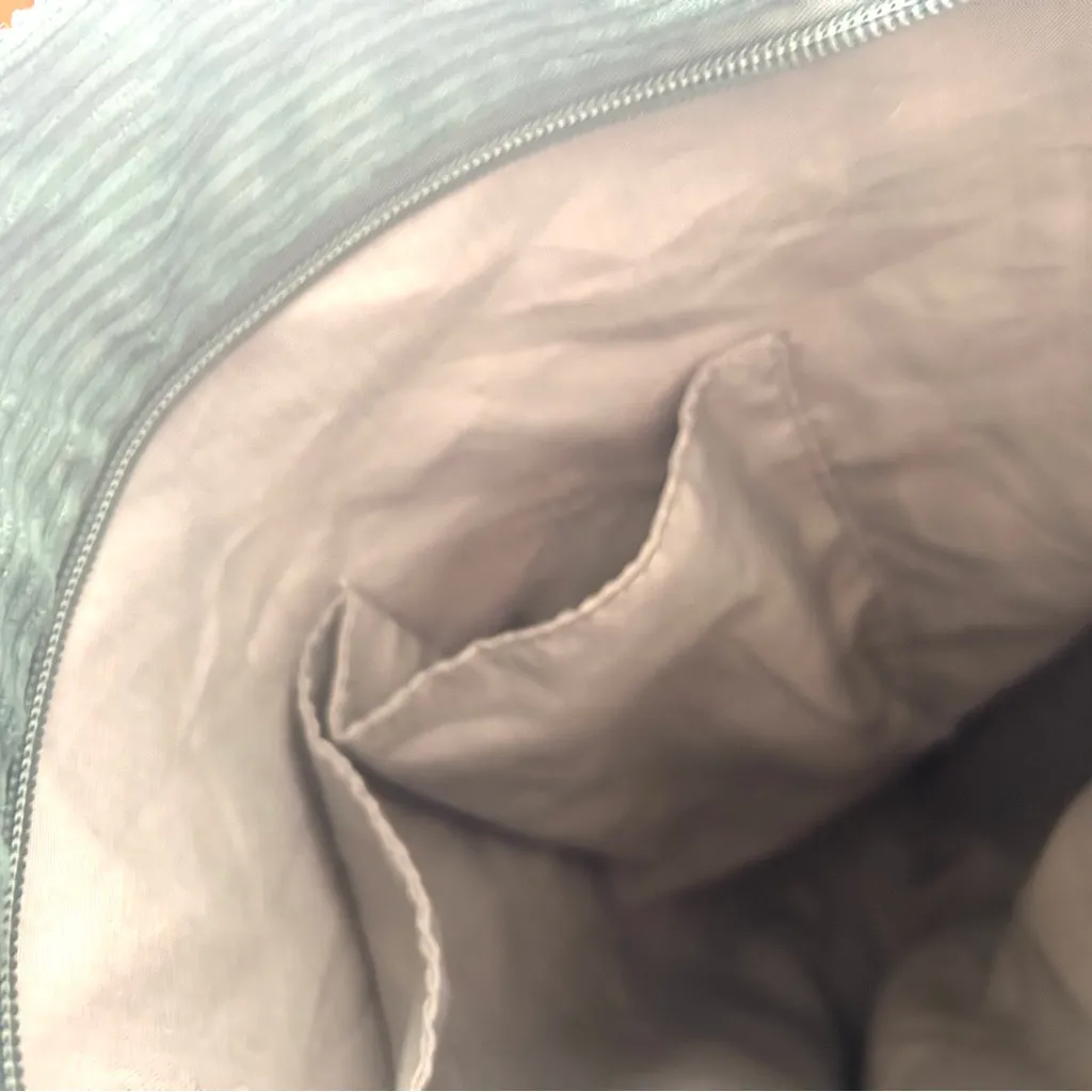 Kalidi ~ Teal Corduroy Lined Tote Shoulder Bag Green - Image 8