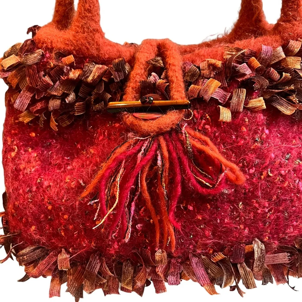 Custom Made Knitted Felt Shoulder Bag - Image 8