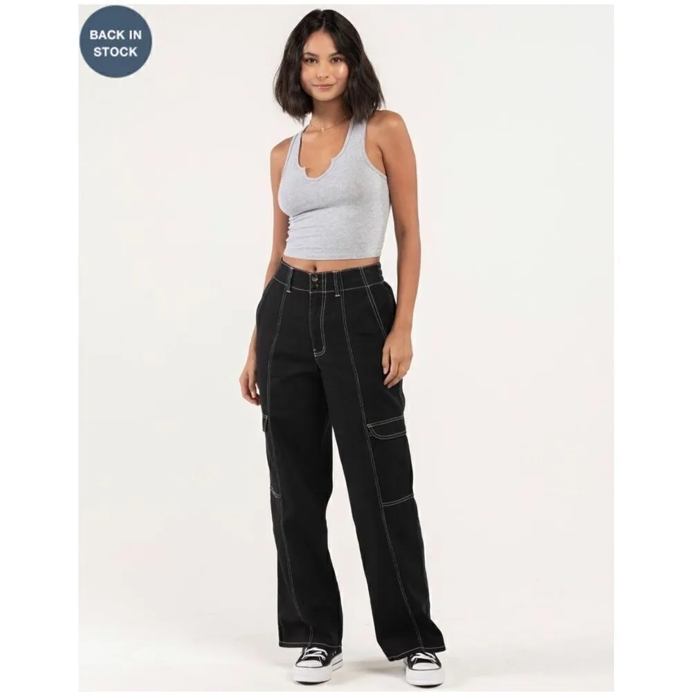  ‎RSQ Women’s Smock Waist Loose Cargo Pants Size XS - Image 9