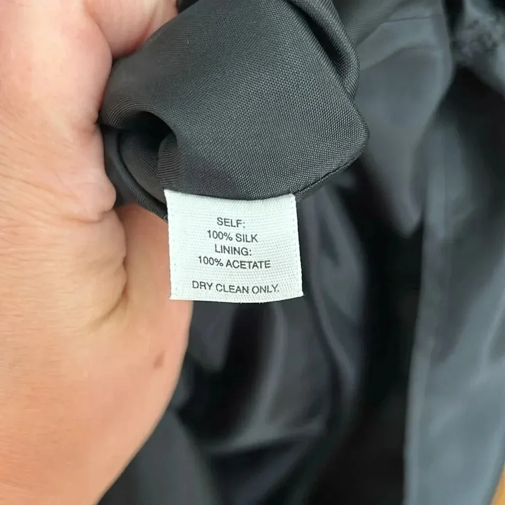 WHBM Faux Wrap 100% Silk  V Neck Lined fit‎ flare party ballet Dress Cocktail 6 - Image 8