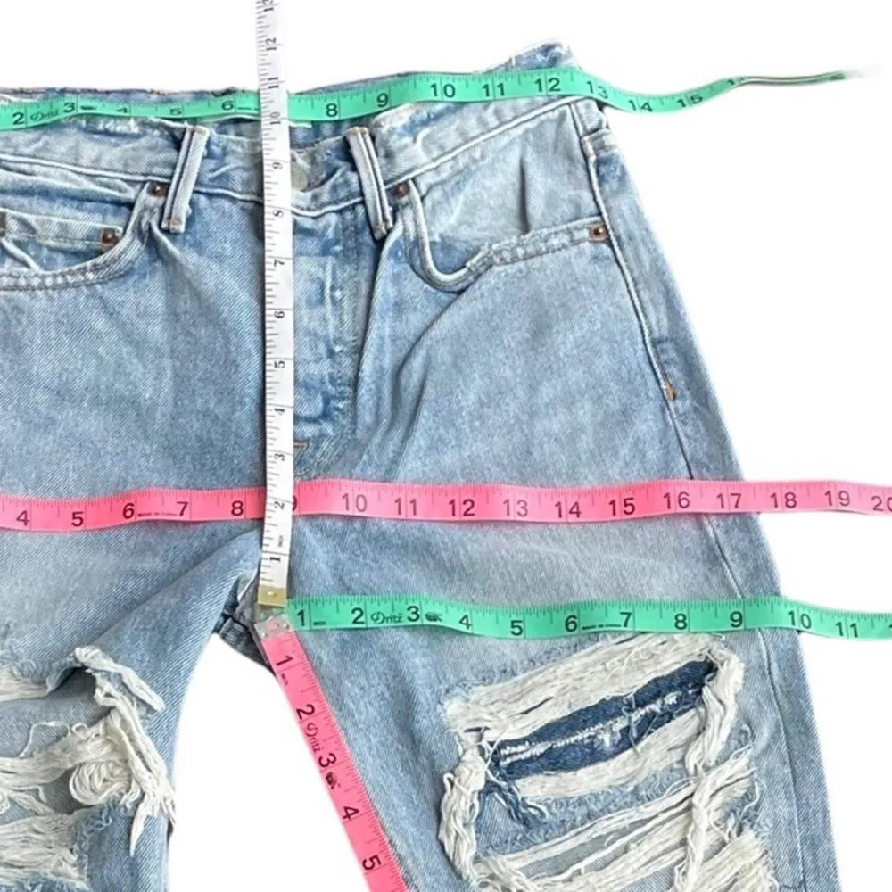 Grlfrnd Jeans Womens 24 Blue Karolina High Rise Distressed Boho Grunge 90s Y2K - Image 5