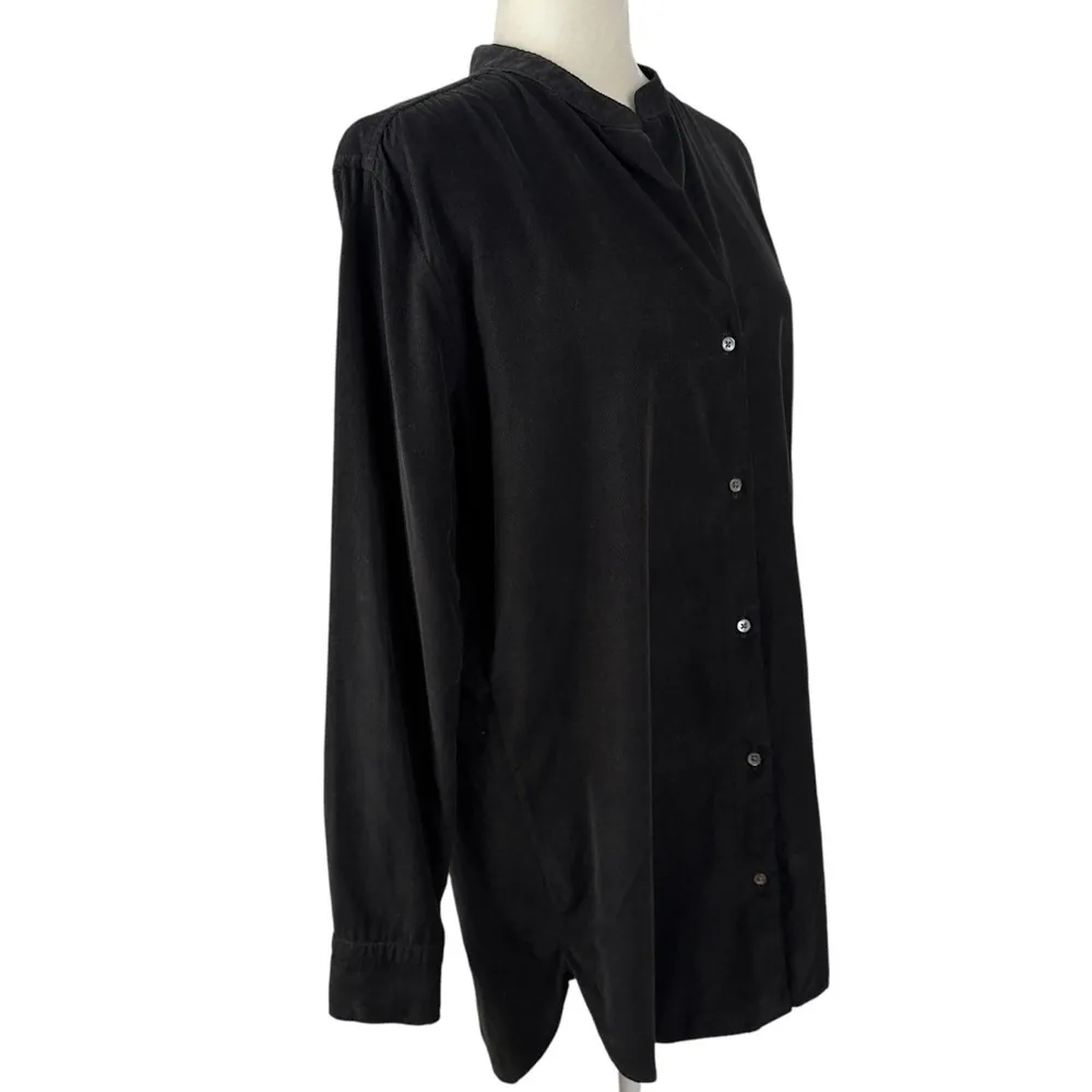 James Perse Corduroy Tunic Shirt Top Womens 2 WKUP3642 Black Long Sleeve​ Career - Image 7