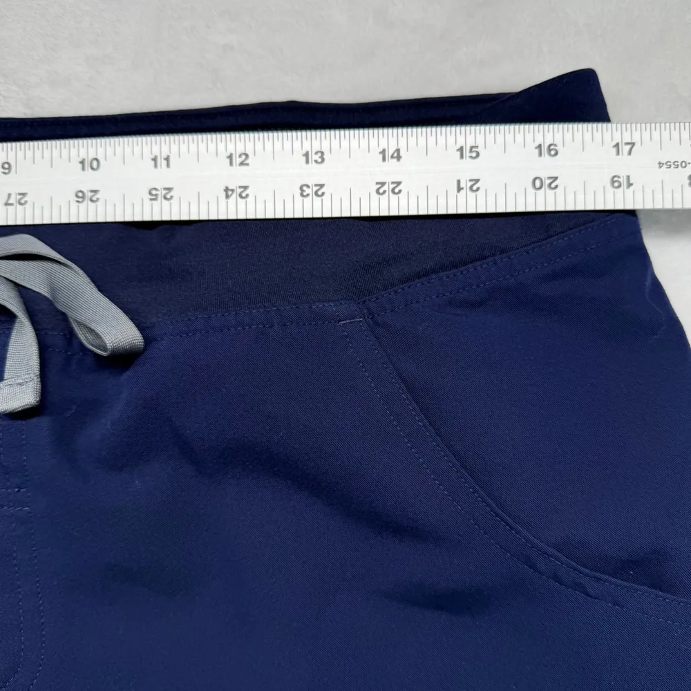 FIGS Kade Technical Collection Scrub Pants Drawstring Pockets Navy Blue L - Image 2