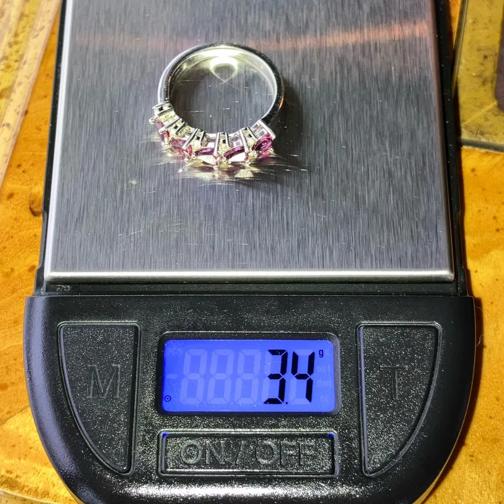 Natural Raspberry Garnet Sterling Silver Ring Size 6 - Image 10