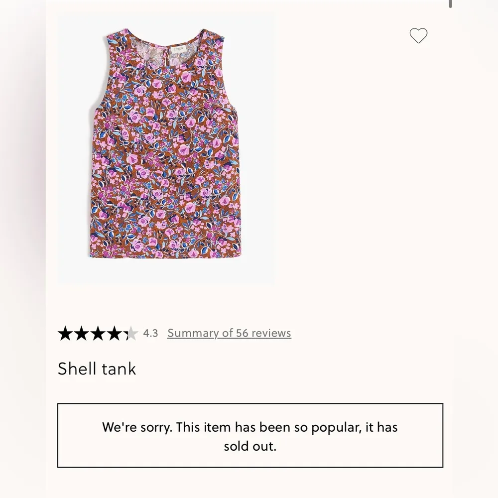 NWT J. Crew Factory Floral Printed Sleeveless V - Image 2