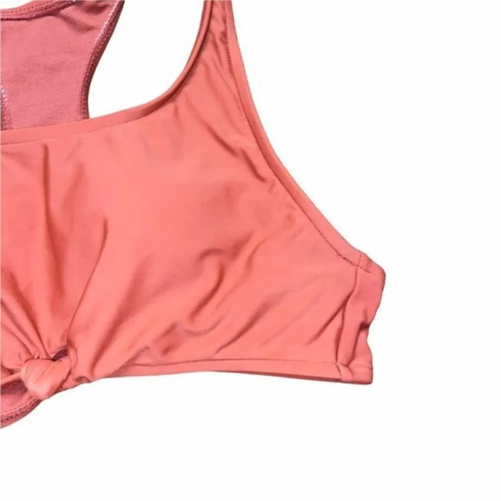 No Boundaries Mauve Racerback Knotted Bikini Top Women's Size Medium - Image 5