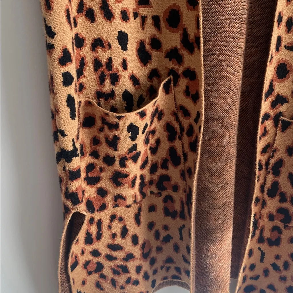 Rachel Zoe Animal Print Cardigan Sweater - Image 4