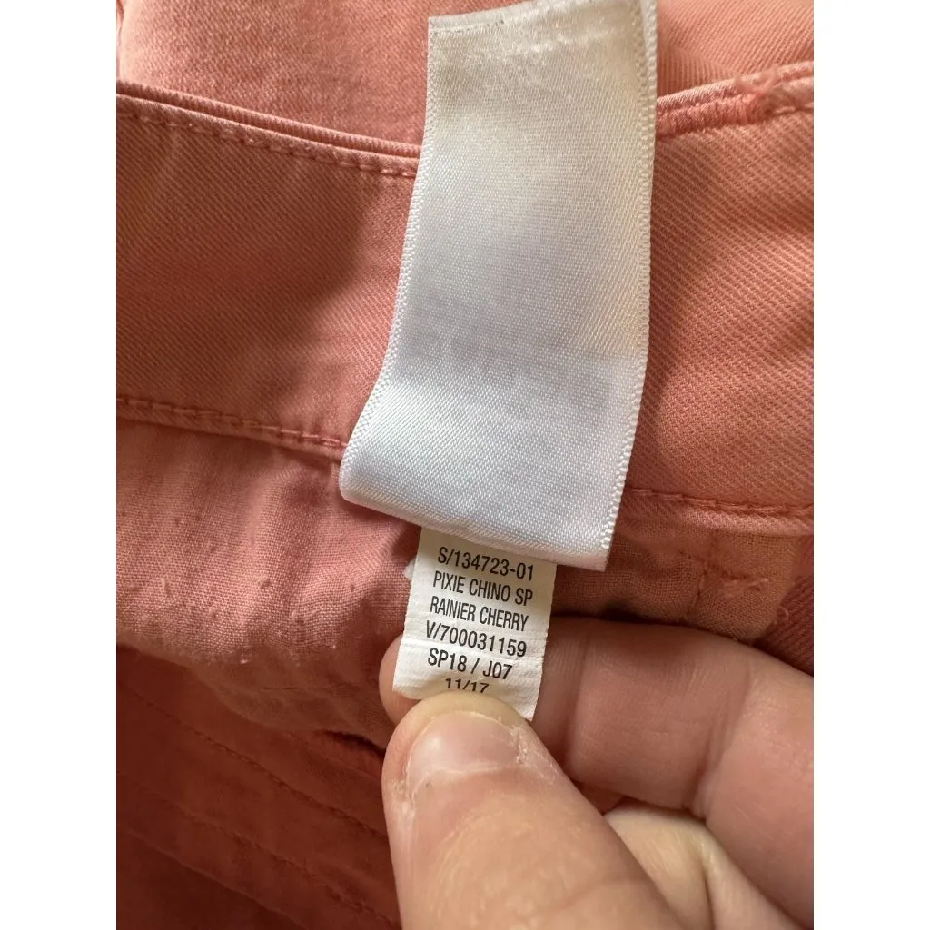 Old Navy Pixie Chino Pants Size‎ 4 Rainer Cherry Modern Stretch Summer Spring - Image 12