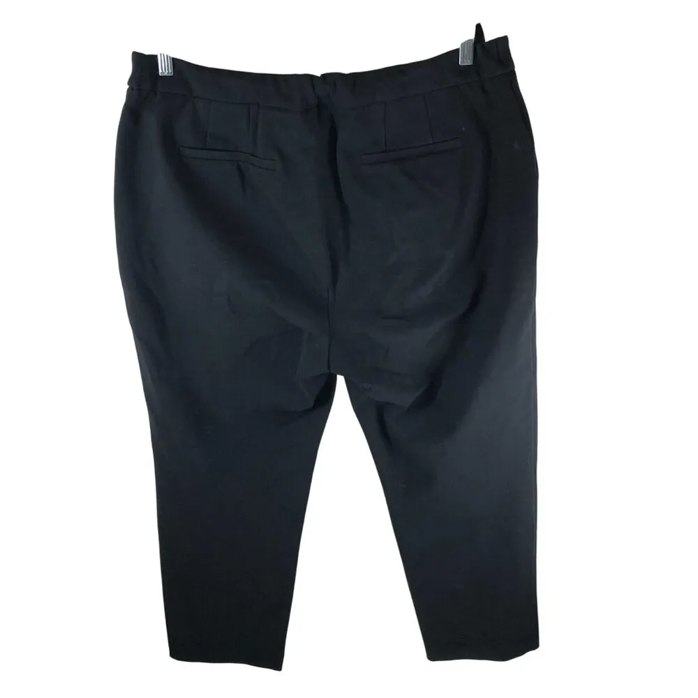 Eloquii Womens Dress Pants Skinny Pintuck Stretch Black 20R - Image 2