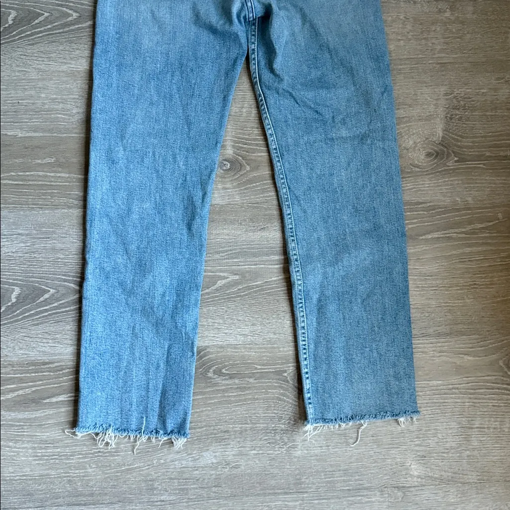 MOTHER Fish Out Of Water High Waisted Rider Ankle Fray 29 Blue - Image 14