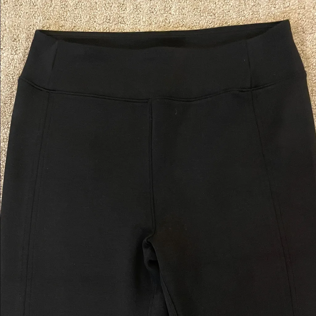 NWOT - SPANX Black Wide Leg Front Slit Legging Pants - Image 5