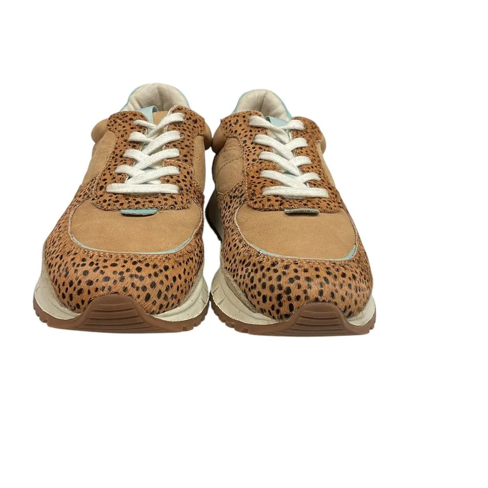 Madewell‎ Kickoff Trainer Sneakers Leopard Calf Hair Nubuck Faraway Sky Size 8.5 - Image 9