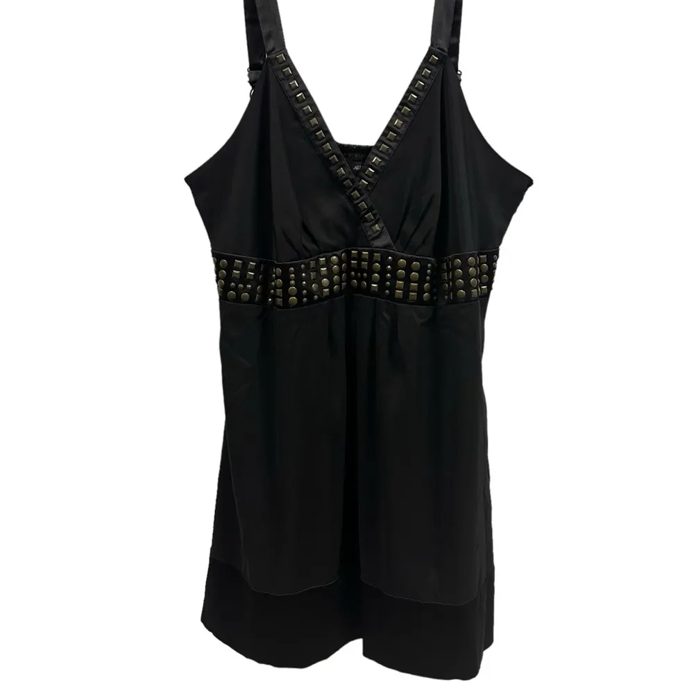 Alfani Black Studded Empire Waist Sleeveless Adjustable Strap Top Plus Size 14 - Image 9